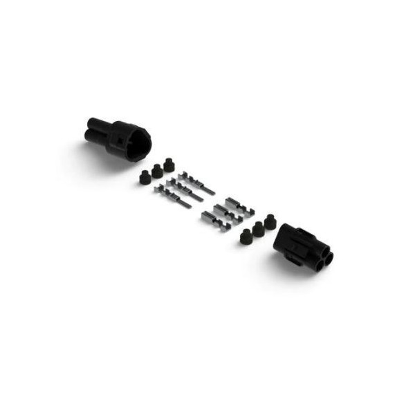 Denali DENALI MT Series 3-Pin Waterproof Connector Set, Male & Female Connectors with Terminals & Seals